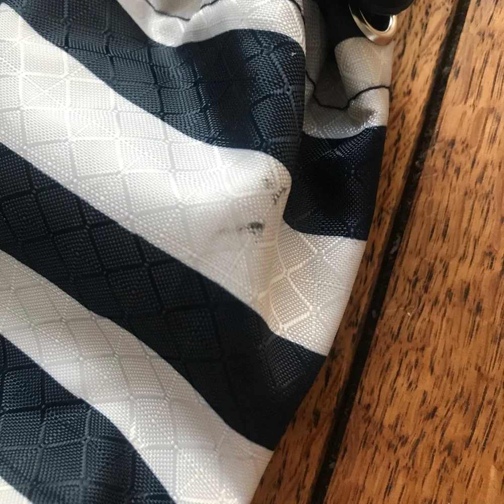 thirty-one Navy and White Striped Baby Bag